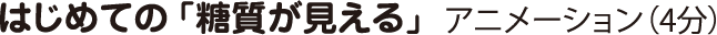 はじめての「糖質が見える」 アニメーション（4分）